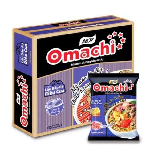 Omachi bắp bò riêu cua thùng 30 gói