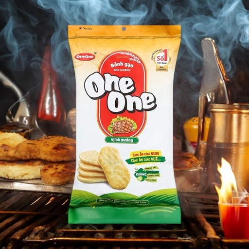 [VN00186] Bánh gạo One One Bò nướng 20x150gr