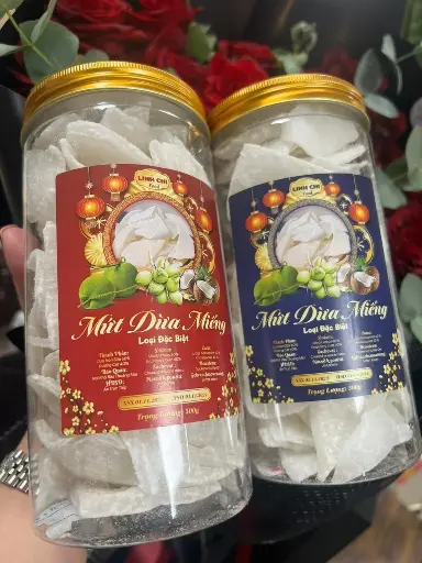 Mứt dừa miếng Linh Chi 500gr